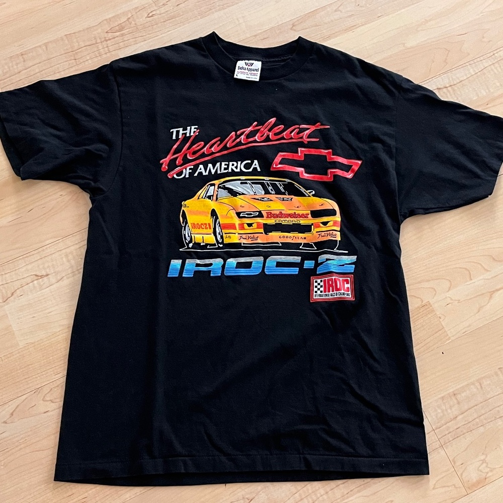 Vintage 80’s IROC-Z Chevrolet Car Tshirt Large Black Mens Adult MINT